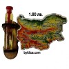 1.60 лв. Магнит за хладилник Карта на България с фиолка