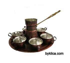 Меден сервиз за шест кафета
