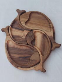 Комплект 4 плата -рибки с поднос за носене