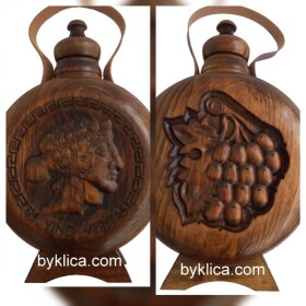 Бъклица за вино с бог ДИОНИС от ОРЕШАК