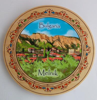 Чиния сувенир с пирография МЕЛНИК
