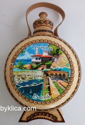 Бъклица от дърво със стъклен контейнер БАЛЧИК