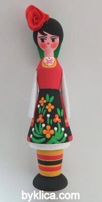 Сувенир Кукла момиче с фиолка