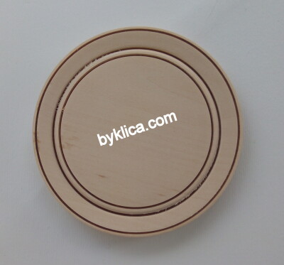 Чиния на бяла заготовка за дърворезба 10см