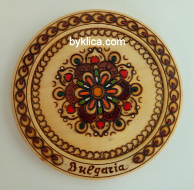 Чиния с пирография МОЗАЙКА