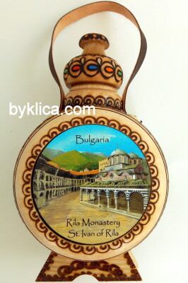 Бъклица с пирография РИЛСКИ МАНАСТИР