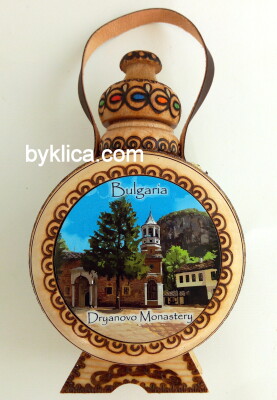 Бъклица с пирография ДРЯНОВСКИ МАНАСТИР