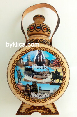 Бъклица с пирография ПЛОВДИВ