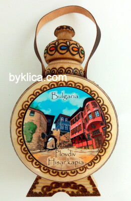 Бъклица с пирография Стария град - ПЛОВДИВ