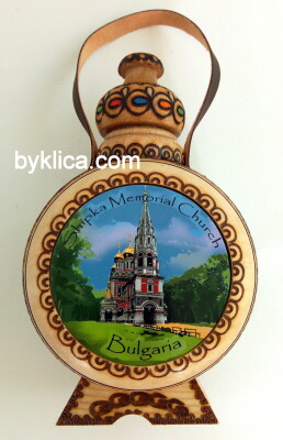 Бъклица с пирография Рождество Христово (Шипка)