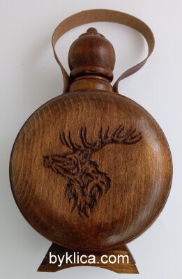 Бъклица с дърворезба на елен 600мл