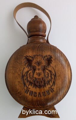 Бъклица с дърворезба на глиган Наслука 600мл