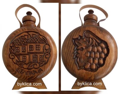 Бъклица с дърворезба на стари къщи 1 литър