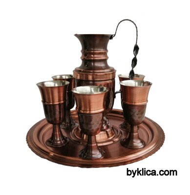 Сервиз от кована мед за вино