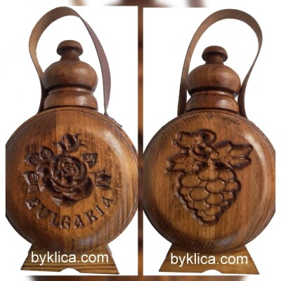 БЪКЛИЦА С РОЗА И НАДПИС БЪЛГАРИЯ 200 МЛ