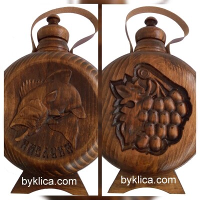 Бъклица със стъклен контейнер за мъж Рибар