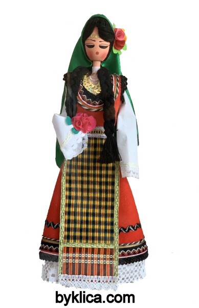 45.00 лв. Сувенир Дървена кукла с фолклорна носия
